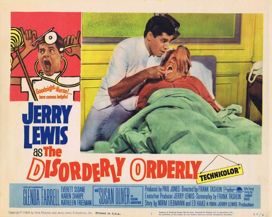 THE DISORDERLY ORDERLY Lobby Card 1 Jerry Lewis