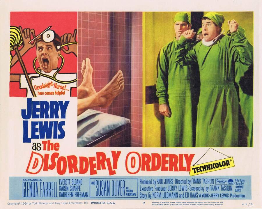 THE DISORDERLY ORDERLY Lobby Card 2 Jerry Lewis