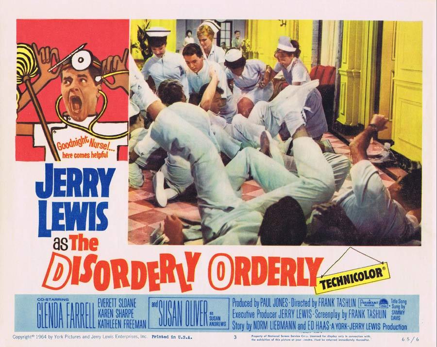 THE DISORDERLY ORDERLY Lobby Card 3 Jerry Lewis