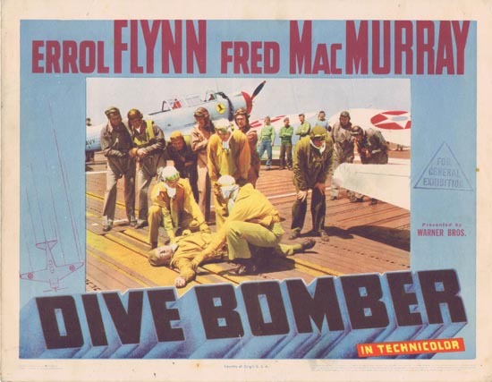 DIVE BOMBER Lobby Card 2 1941 Errol Flynn Fred MacMurray