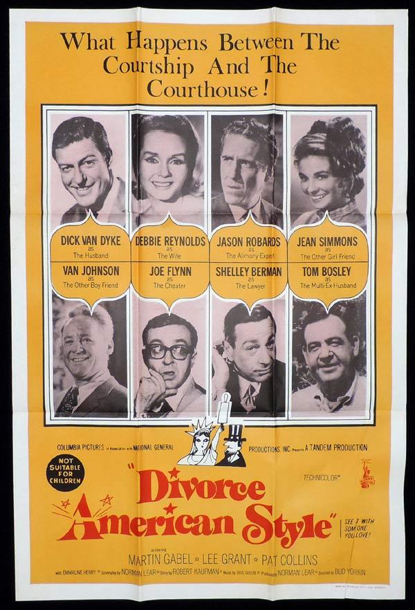 DIVORCE AMERICAN STYLE One Sheet Movie Poster Dick Van Dyke