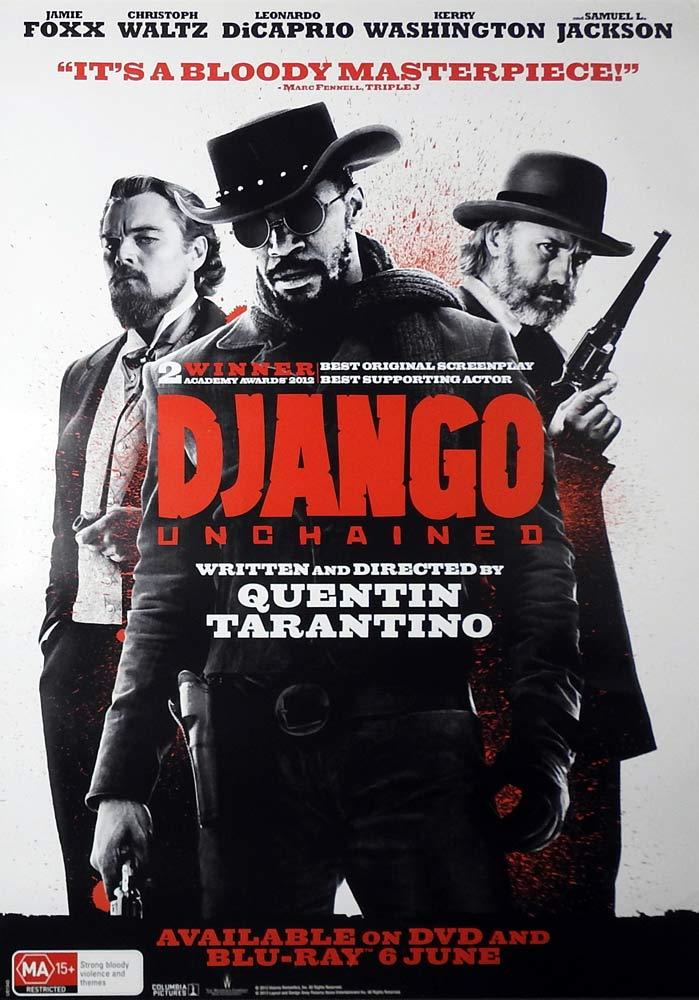 DJANGO UNCHAINED Original VIDEO One sheet Movie Poster Quentin Tarantino.