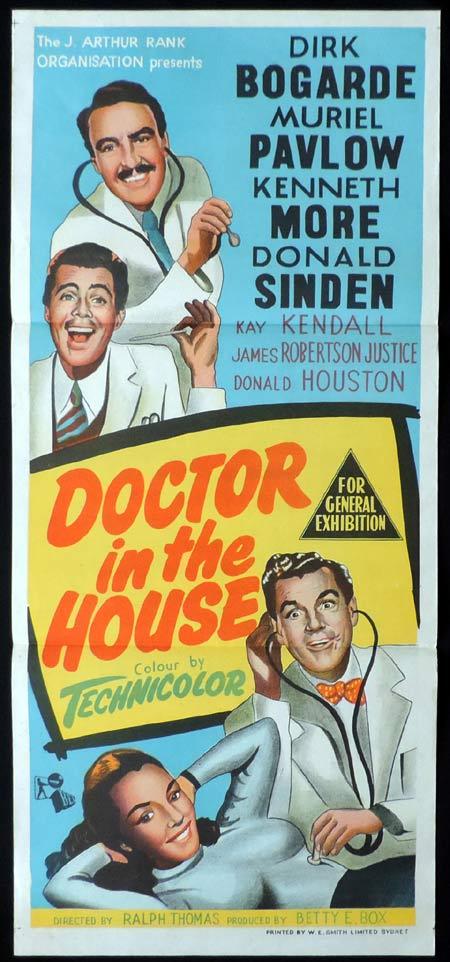 DOCTOR IN THE HOUSE Original Daybill Movie Poster Dirk Bogarde