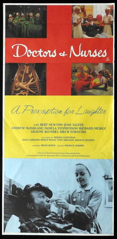 DOCTORS AND NURSES Daybill Movie Poster Pamela Stephenson Bert Newton
