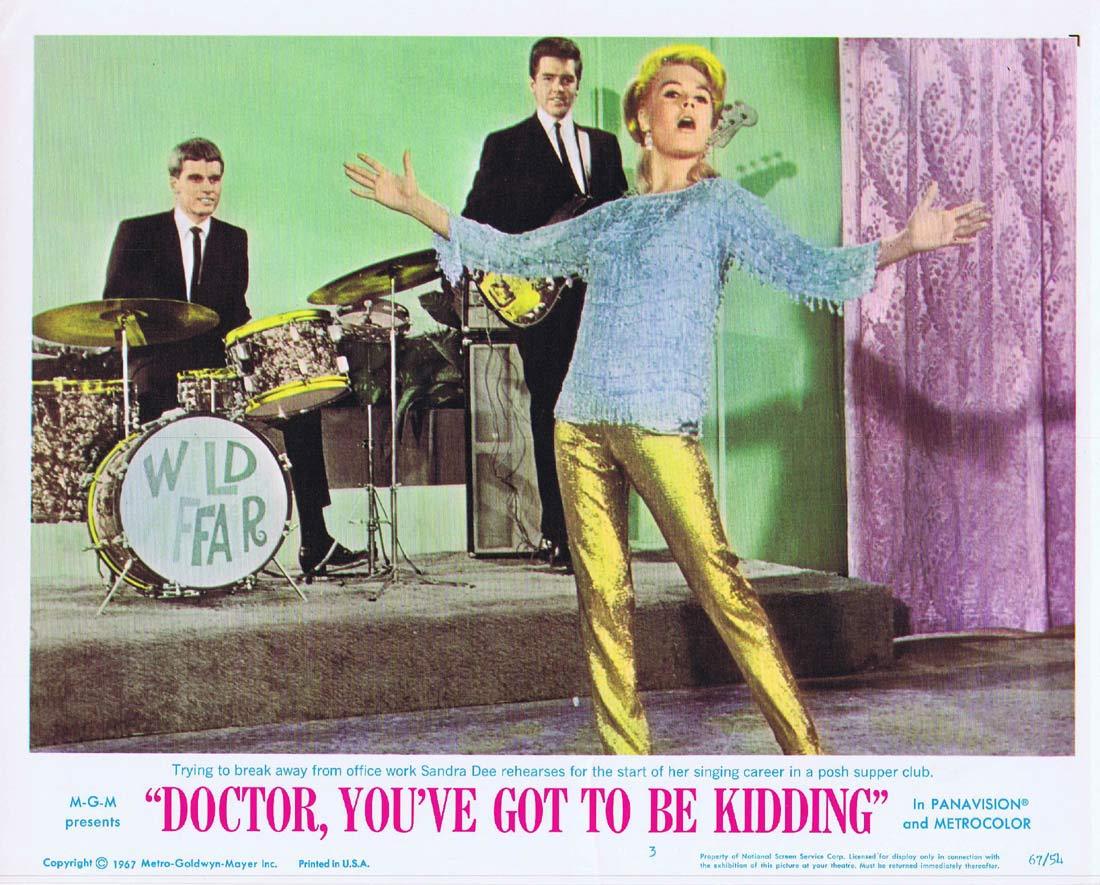 DOCTOR YOU’VE GOT TO BE KIDDING Original Lobby Card 3 Sandra Dee sings