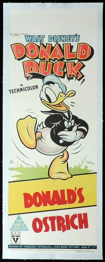 DONALD’S OSTRICH Long Daybill Movie poster 1937 Donald Duck