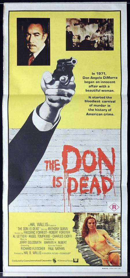 THE DON IS DEAD Original Daybill Movie Poster Anthony Quinn Frederic Forrest Al Lettieri