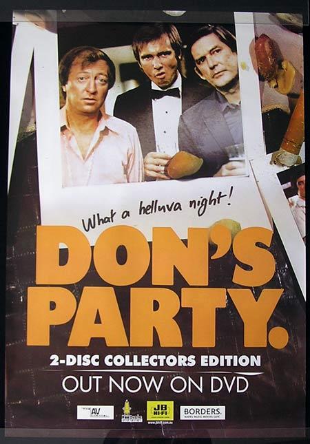 DON’S PARTY ’76 Ray Barrett RARE Original DVD release poster