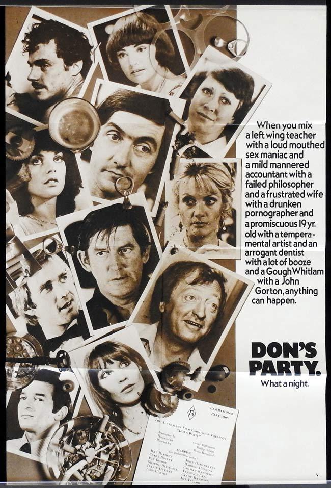 DON’S PARTY One sheet Movie poster GRAHAM KENNEDY John Hargreaves