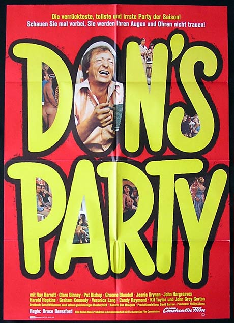 DON’S PARTY 1976 Graham Kennedy RARE German Movie Poster