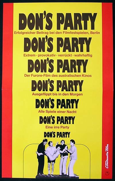 DON’S PARTY 1976 Graham Kennedy RARE German Lobby card #17
