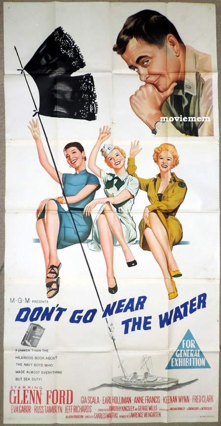 DON’T GO NEAR THE WATER Original 3 Sheet Movie Poster Glenn Ford