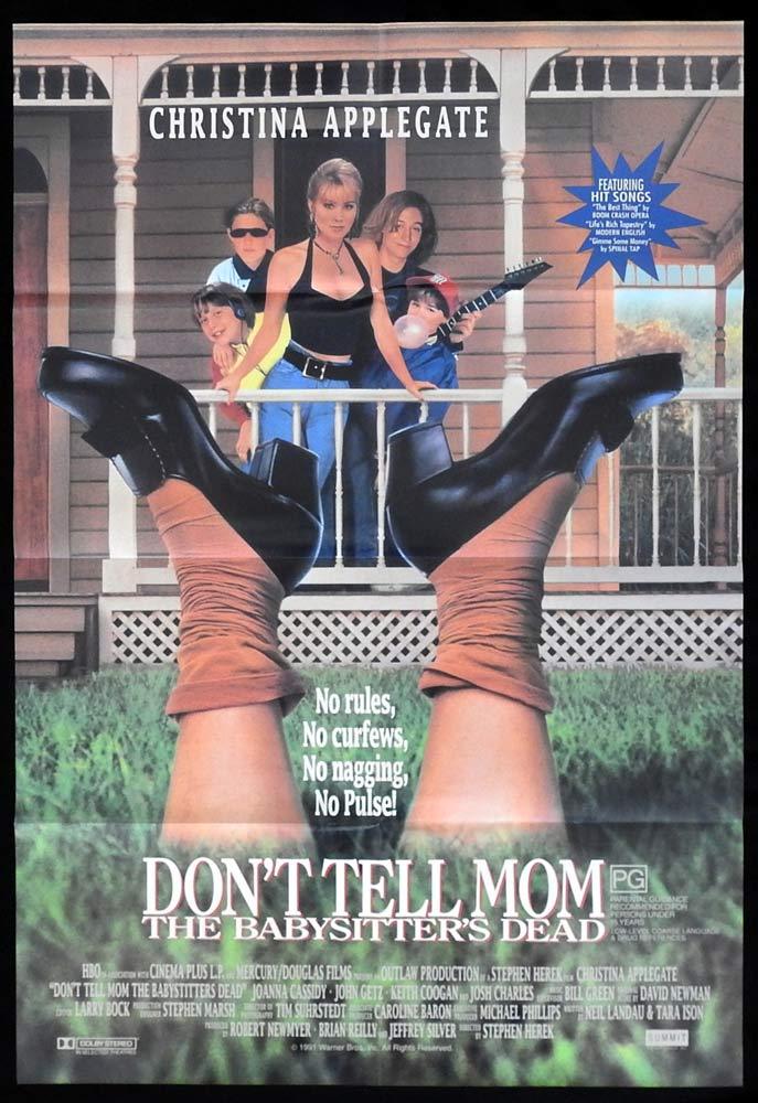 DON’T TELL MOM THE BABYSITTERS DEAD One sheet Movie poster Christina Applegate