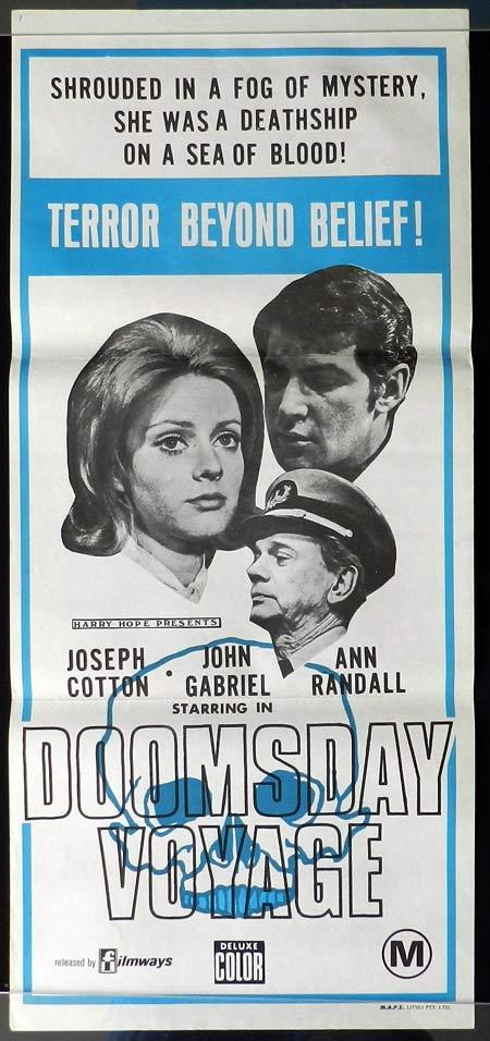 DOOMSDAY VOYAGE Original Daybill Movie Poster Joseph Cotten John Gabriel Anne Randall