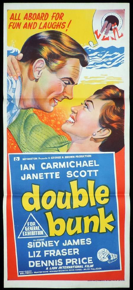 DOUBLE BUNK Original Daybill Movie Poster Ian Carmichael British Comedy