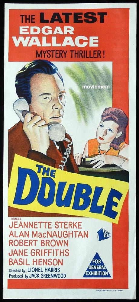 THE DOUBLE Daybill Movie poster Edgar Wallace Theatre