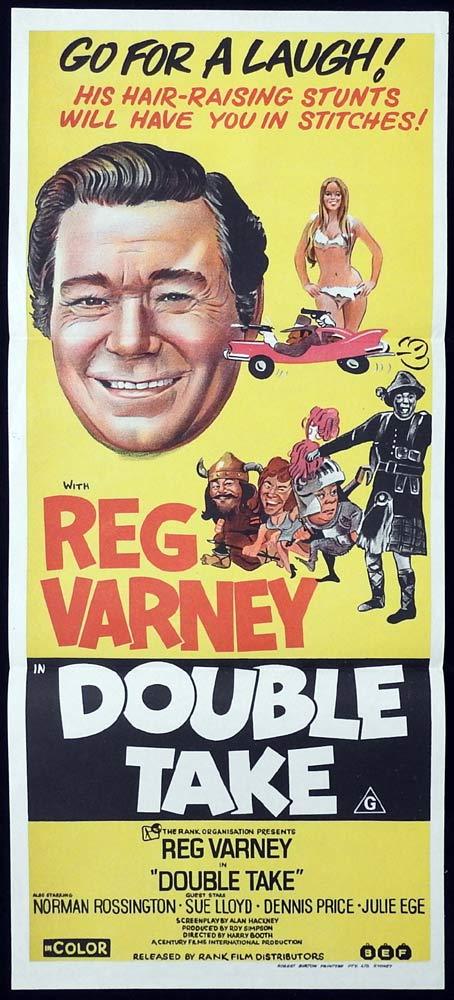 DOUBLE TAKE Original Daybill Movie poster Reg Varney Sue Lloyd Dennis Price