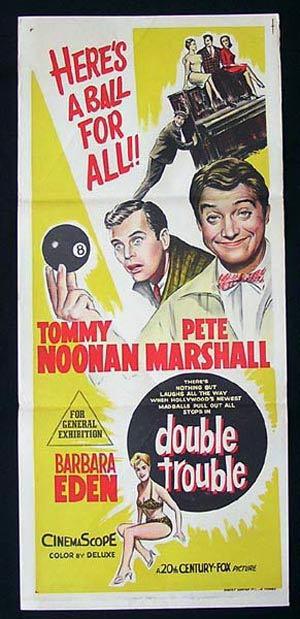 DOUBLE TROUBLE aka SWINGIN ALONG 1961 Noonan Marshall Daybill Movie Poster