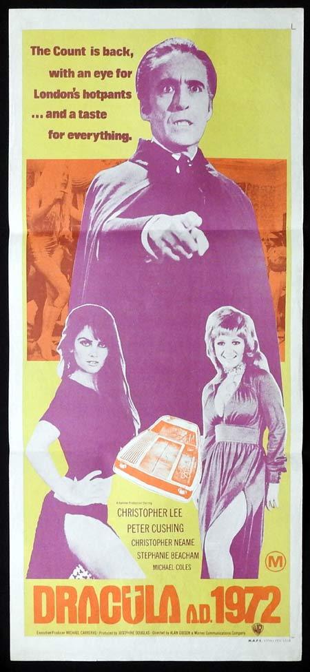 DRACULA AD 1972 Original Daybill Movie poster Christopher Lee Hammer