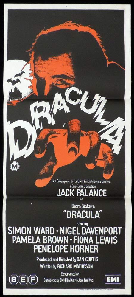 DRACULA Original Daybill Movie Poster Jack Palance Horror