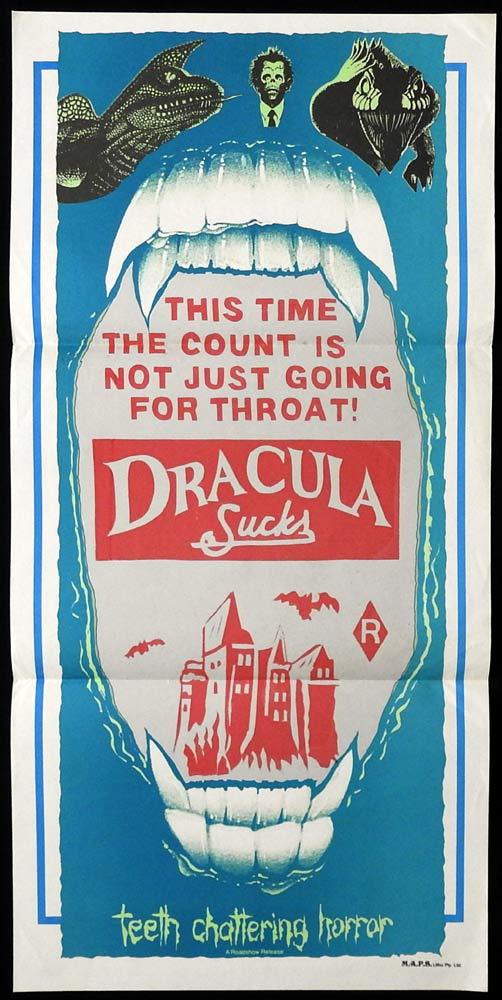 DRACULA SUCKS Original Stock Daybill Movie poster Jamie Gillis Annette Haven