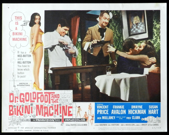 DR GOLDFOOT AND THE BIKINI MACHINE 1965 Vincent Price Lobby Card 3