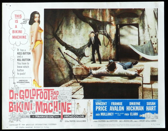 DR GOLDFOOT AND THE BIKINI MACHINE 1965 Vincent Price Lobby Card 5