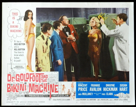 DR GOLDFOOT AND THE BIKINI MACHINE 1965 Vincent Price Lobby Card 6