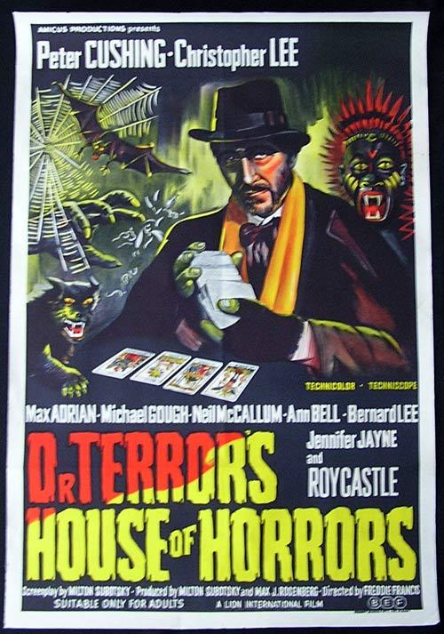 DR TERROR’S HOUSE OF HORRORS One sheet Movie poster Christopher Lee