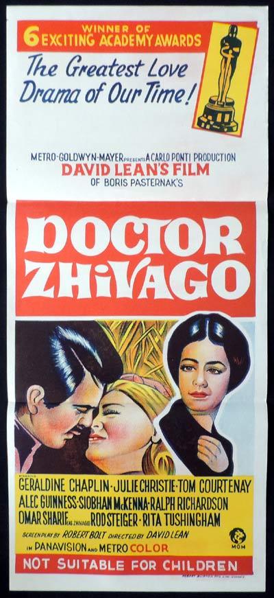 DOCTOR ZHIVAGO Daybill Movie poster Julie Christie Omar Sharif
