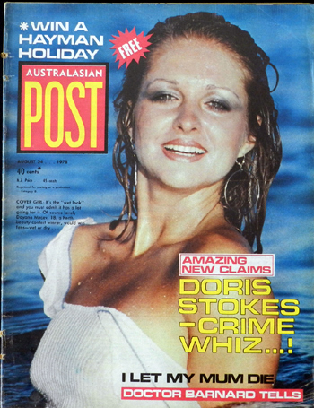 Australasian Post Magazine Aug 24 1978 Doris Stokes Crime Whiz