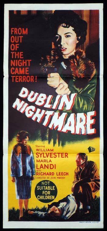 DUBLIN NIGHTMARE Daybill Movie poster Irish Film Noir