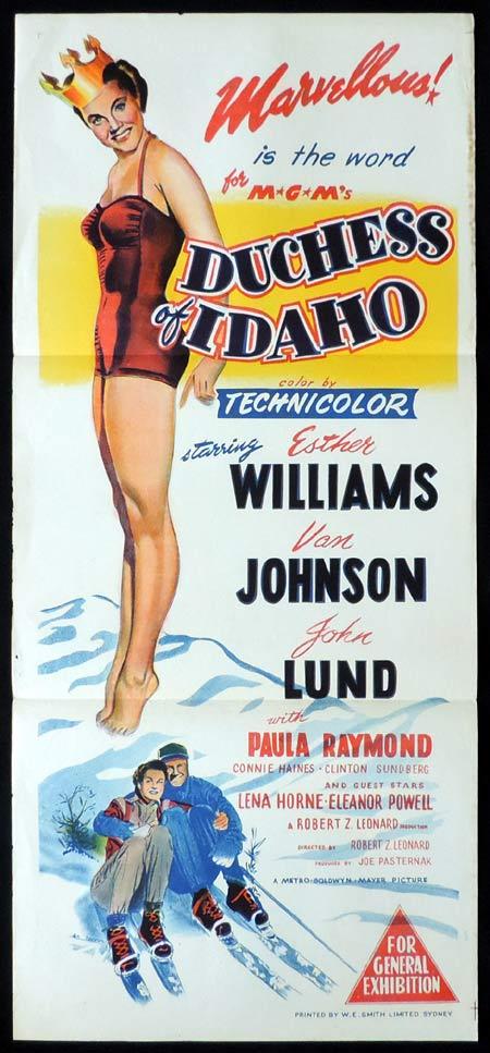 DUCHESS OF IDAHO Original Daybill Movie Poster Esther Williams