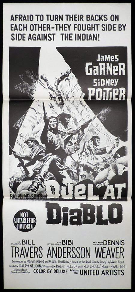 DUEL AT DIABLO Original Daybill Movie Poster James Garner Sidney Poitier