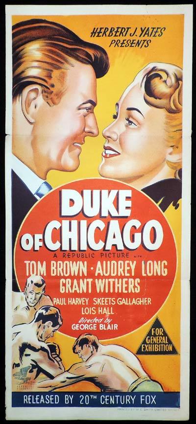 DUKE OF CHICAGO Daybill Movie Poster Audrey Long