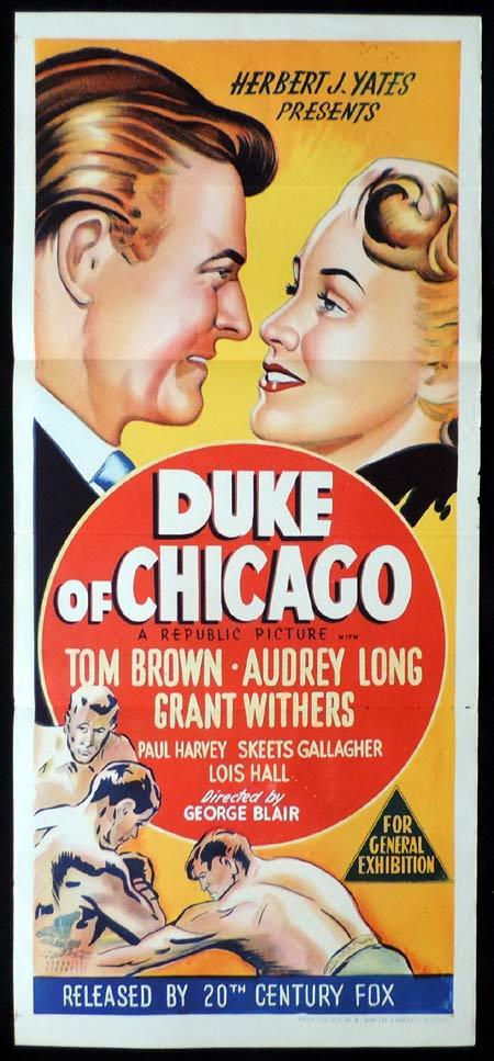 DUKE OF CHICAGO Original Daybill Movie Poster Audrey Long Tom Brown