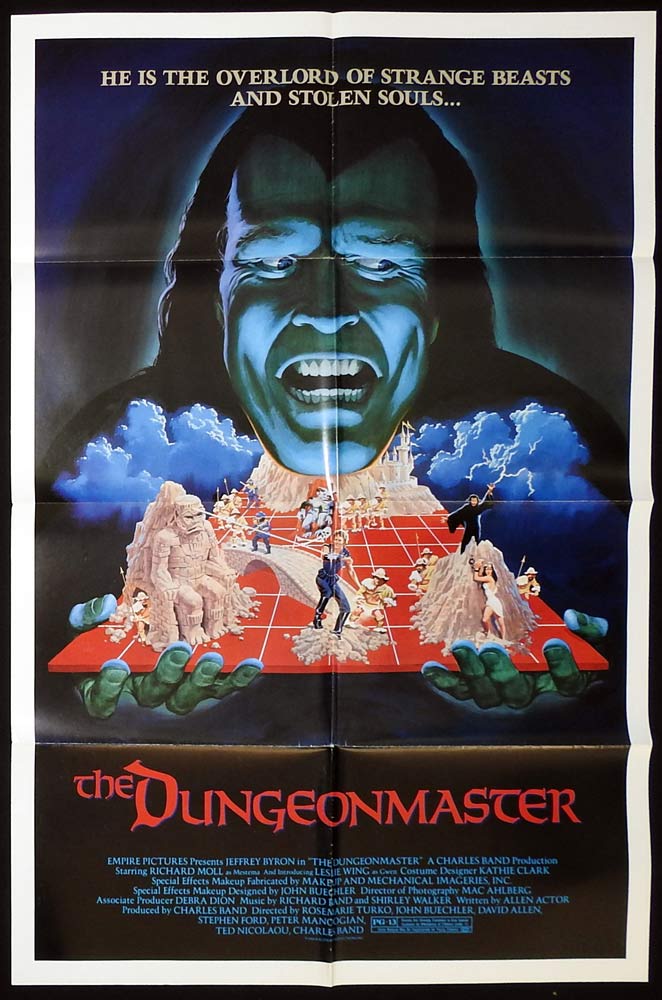 THE DUNGEONMASTER Original US One Sheet Movie Poster Horror Jeffrey Byron Richard Moll
