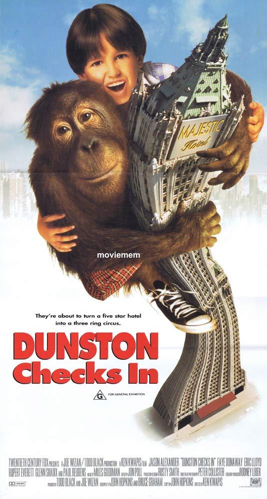 DUNSTON CHECKS IN Original Daybill Movie poster Jason Alexander