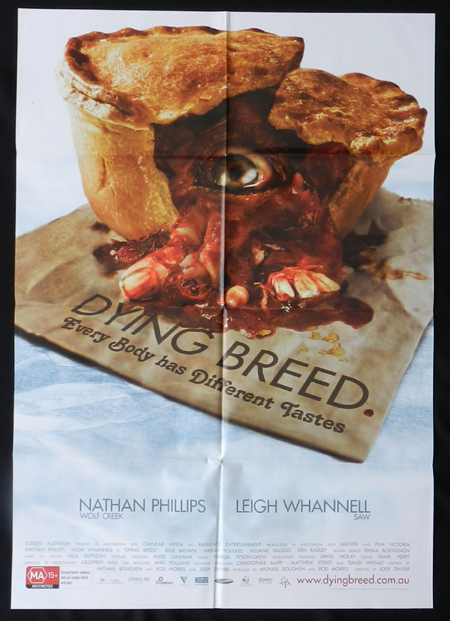 DYING BREED Movie poster 2008 Leigh Whannell Australian Cinema One sheet Folded