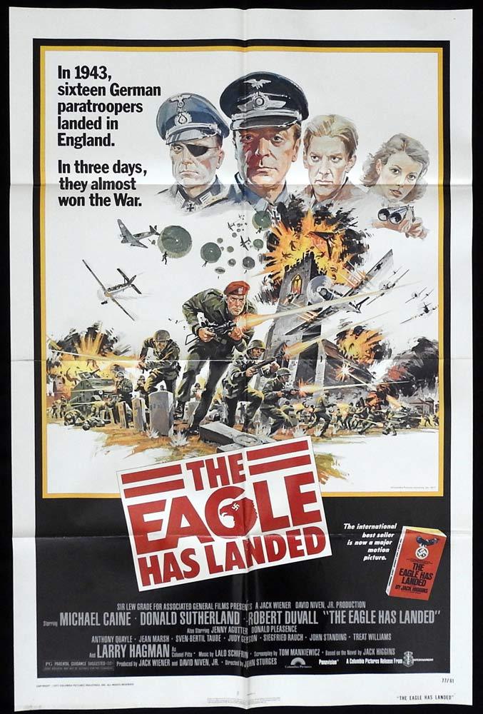 THE EAGLE HAS LANDED Original One sheet Movie poster Donald Sutherland Michael Caine