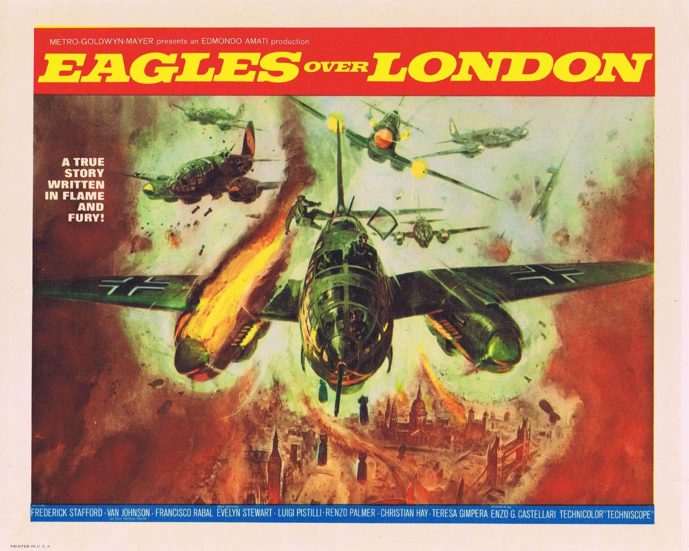 EAGLES OVER LONDON Original Title Lobby Card Frederick Stafford