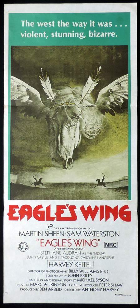 EAGLE’S WING Original Daybill Movie Poster Martin Sheen Sam Waterston Harvey Keitel.