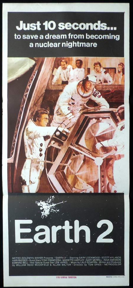 EARTH 2 Daybill Movie poster Gary Lockwood Space Travel Sci Fi