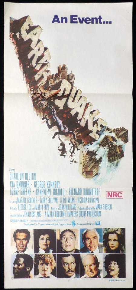 EARTHQUAKE Original Daybill Movie Poster Charlton Heston