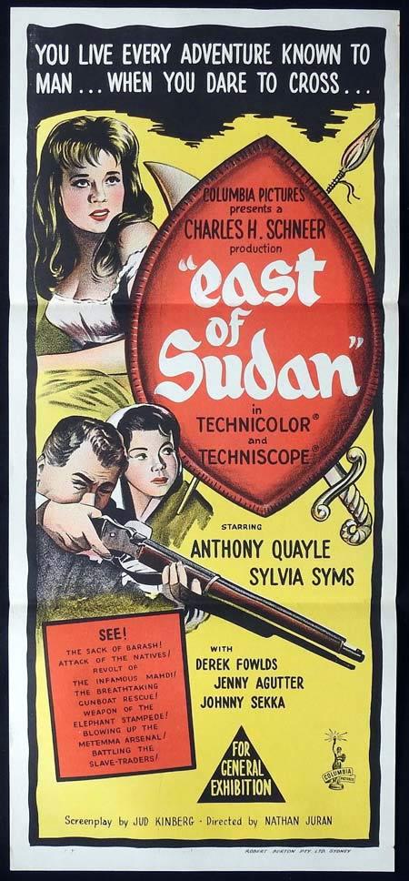 EAST OF SUDAN Original Daybill Movie Poster Anthony Quayle Jenny Agutter Sylvia Sims