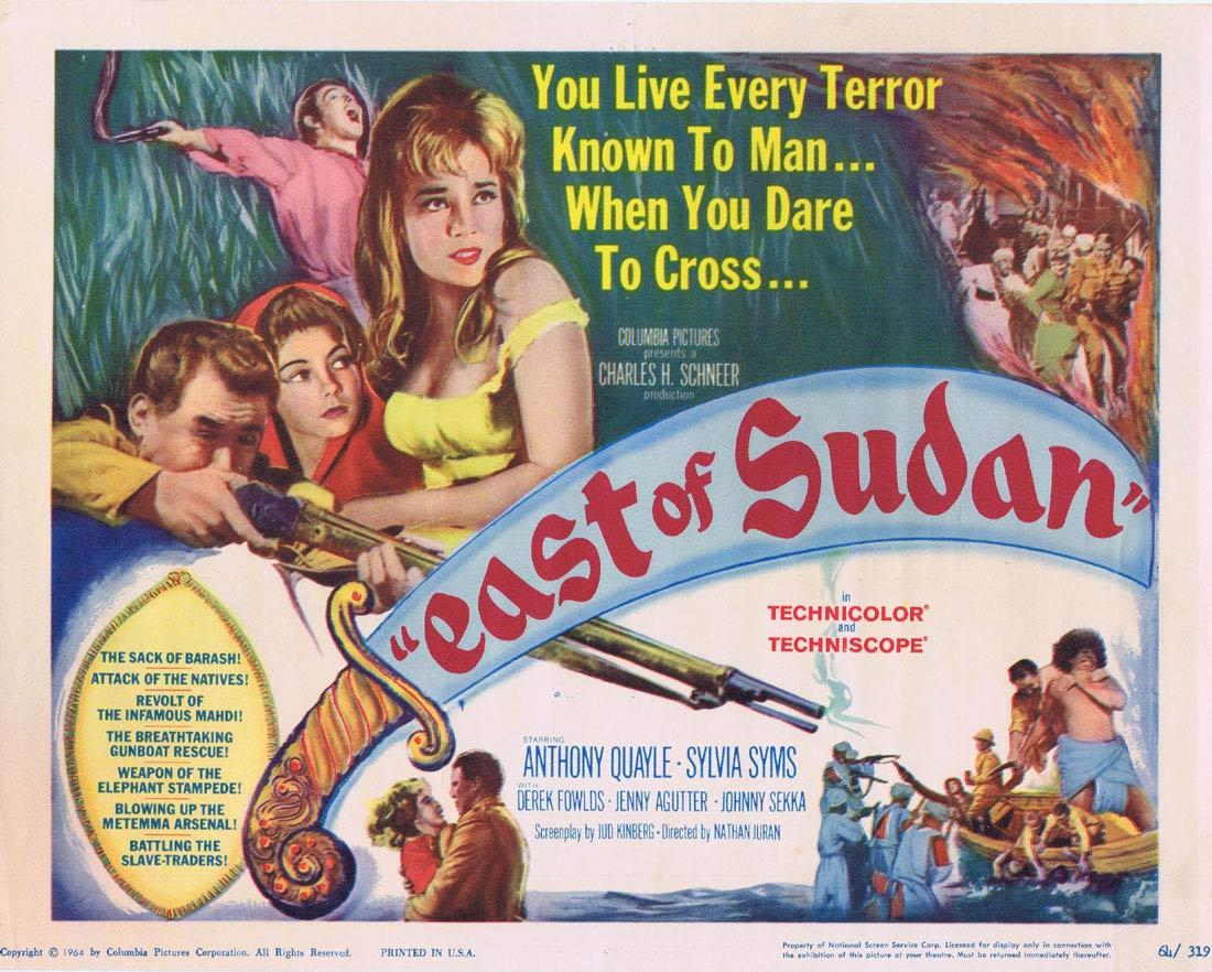 EAST OF SUDAN 1964 Anthony Quayle Sylvia Sims TITLE Lobby Card