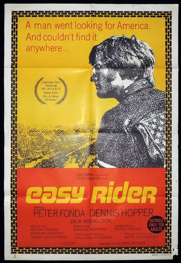 EASY RIDER One Sheet Movie Poster Peter Fonda
