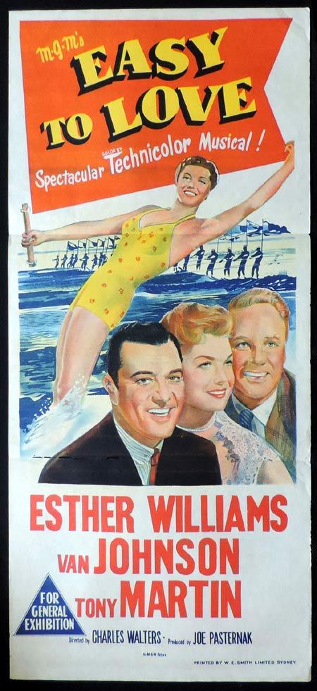 EASY TO LOVE Original Daybill Movie Poster Esther Williams Van Johnson
