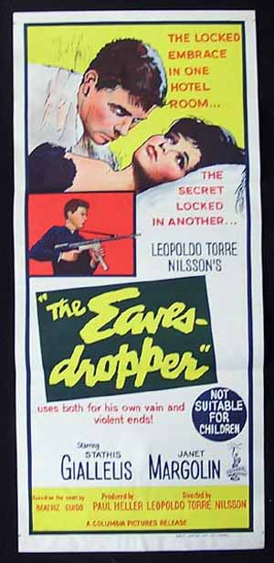 THE EAVESDROPPER 1964 El ojo que espia Janet Margolin VINTAGE Daybill Movie poster