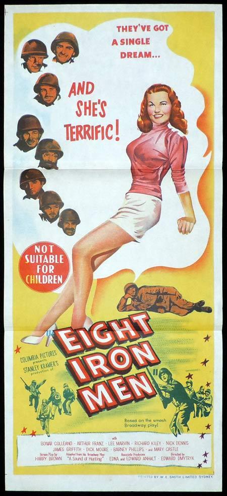 EIGHT IRON MEN Original Daybill Movie Poster Bonar Colleano Lee Marvin